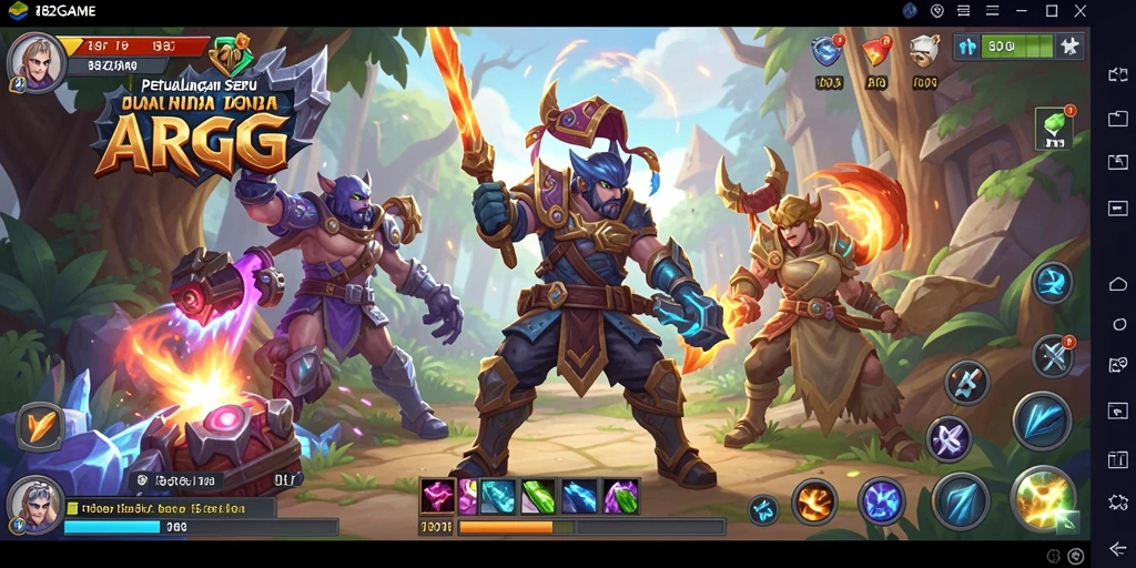 Tampilan gameplay seru dalam dunia ARPG yang menakjubkan.