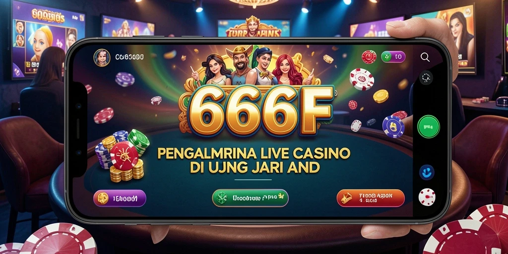 Tangkapan layar gameplay Live Casino di 666F dengan dealer langsung.