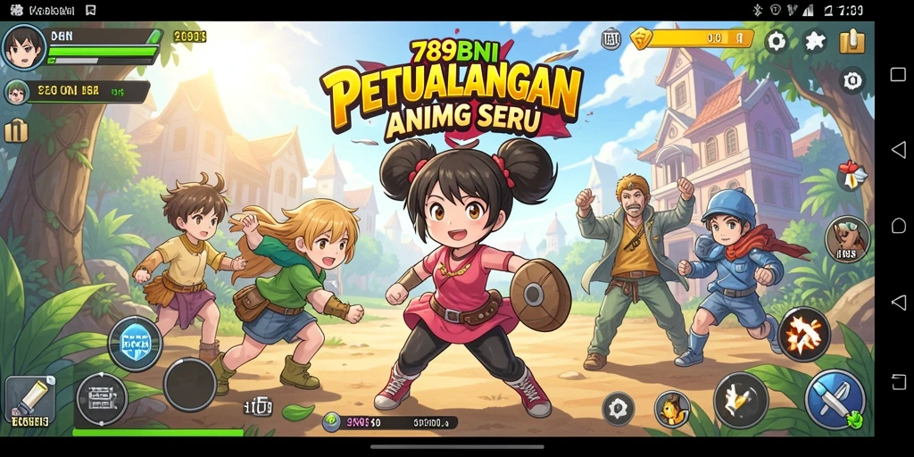Tampilan gameplay 789BNI dengan karakter anime yang menawan.
