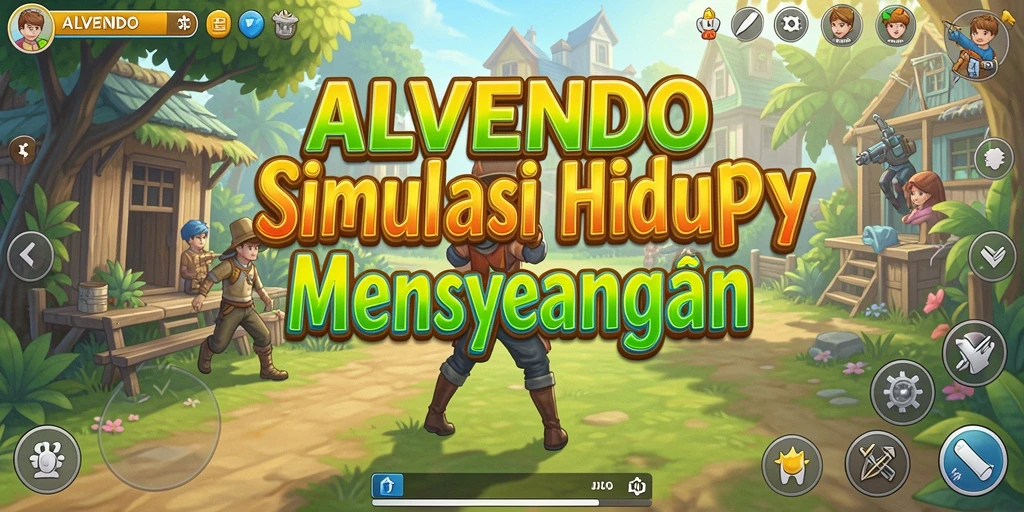 Gameplay menarik dalam simulasi kehidupan virtual ALVENDO.