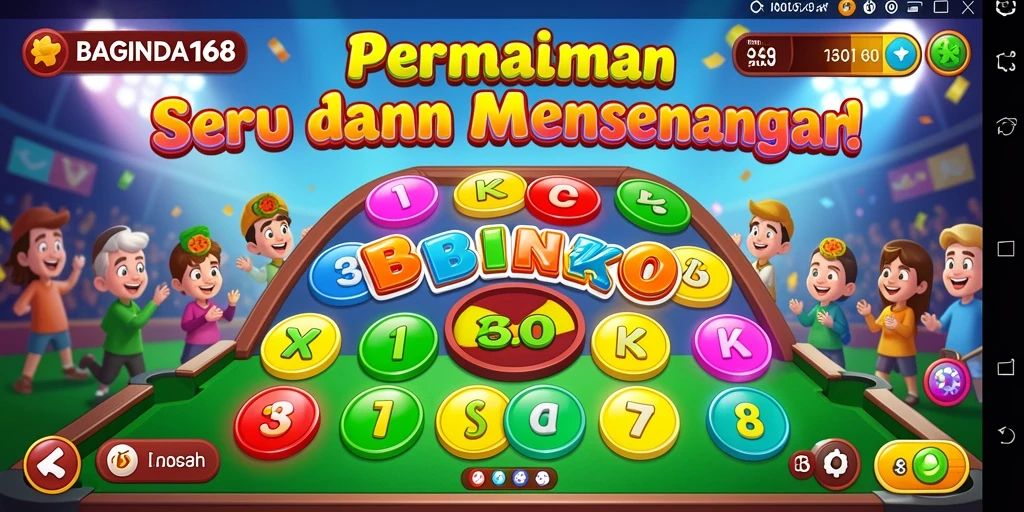Tampilan gameplay seru di aplikasi Bingo BAGINDA168.