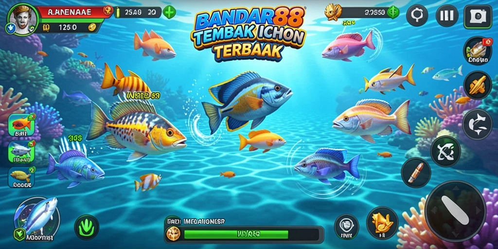 Tampilan gameplay BANDAR88 dengan aksi tembak ikan yang seru.