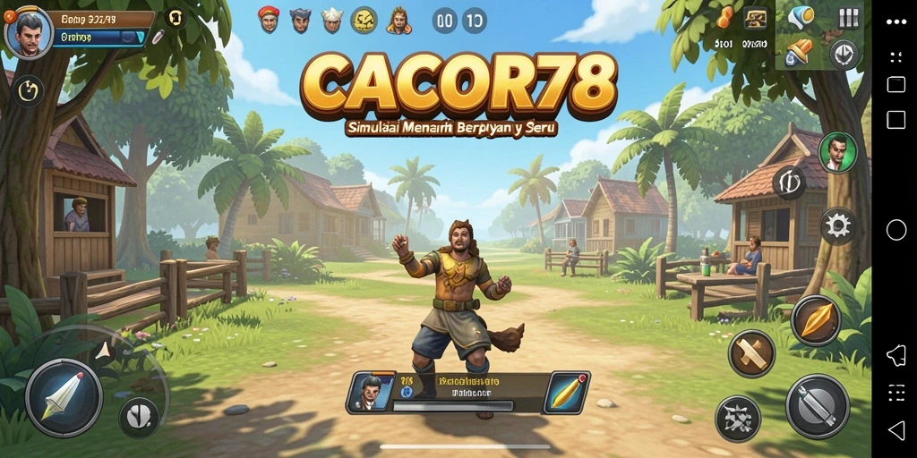 Tampilan gameplay dari CACOR78 yang menakjubkan dan interaktif.