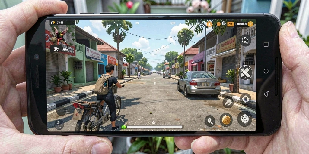 Tangkapan layar utama DV188 menampilkan gameplay simulasi kehidupan yang interaktif.
