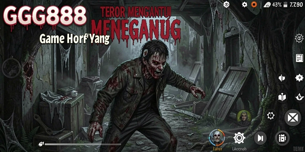 Screenshot GGG888 menampilkan suasana menegangkan saat menjelajahi lokasi Horror.