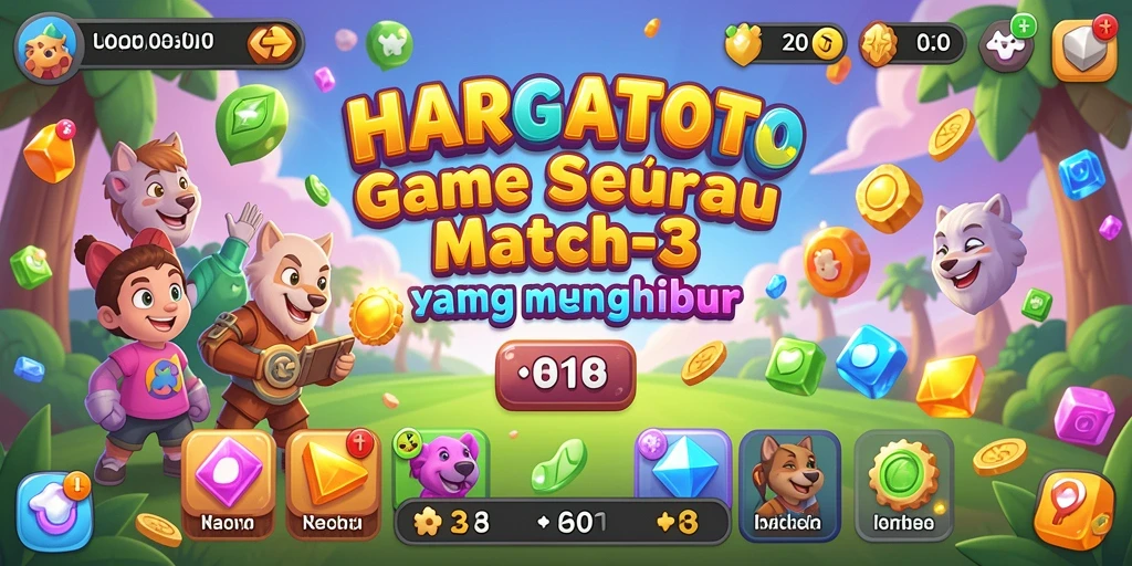 Tangkapan layar game HARGATOTO yang menunjukkan aksi mencocokkan item.