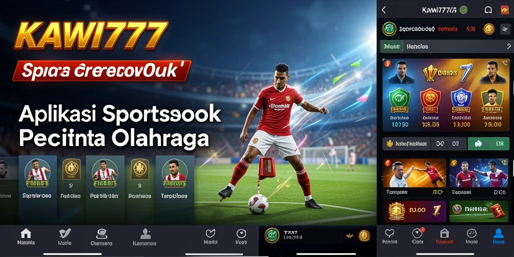 Tampilan screenshot utama KAWI777 yang menunjukkan gameplay Sportsbook.