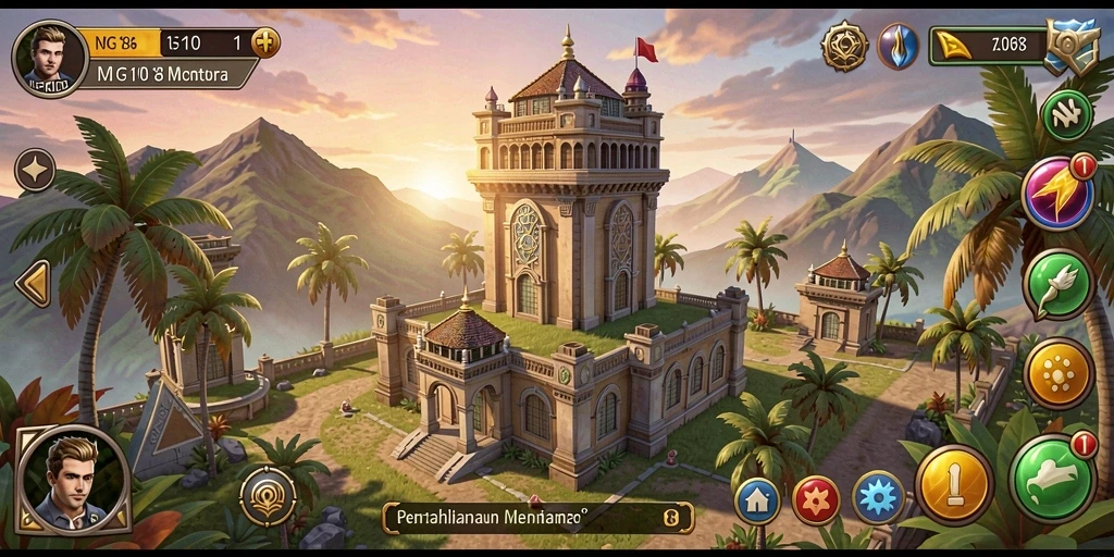 Tampilan gameplay MG108 yang menegangkan dalam pertahanan menara.