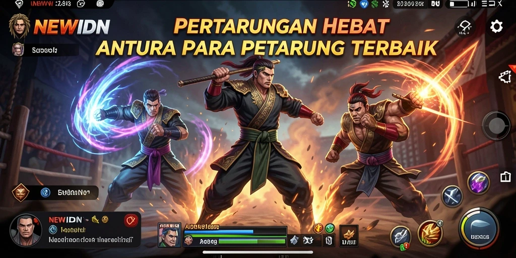 Gameplay seru di <strong>NEWIDN</strong> dengan karakter bertarung yang dinamis.