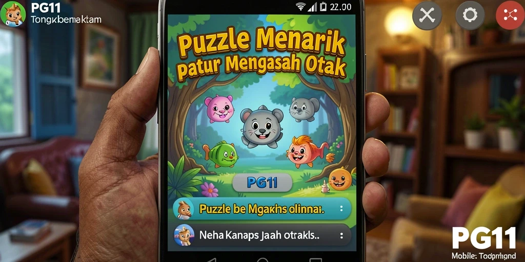 Screenshot PG11 menampilkan gameplay menarik dari puzzle yang penuh warna.