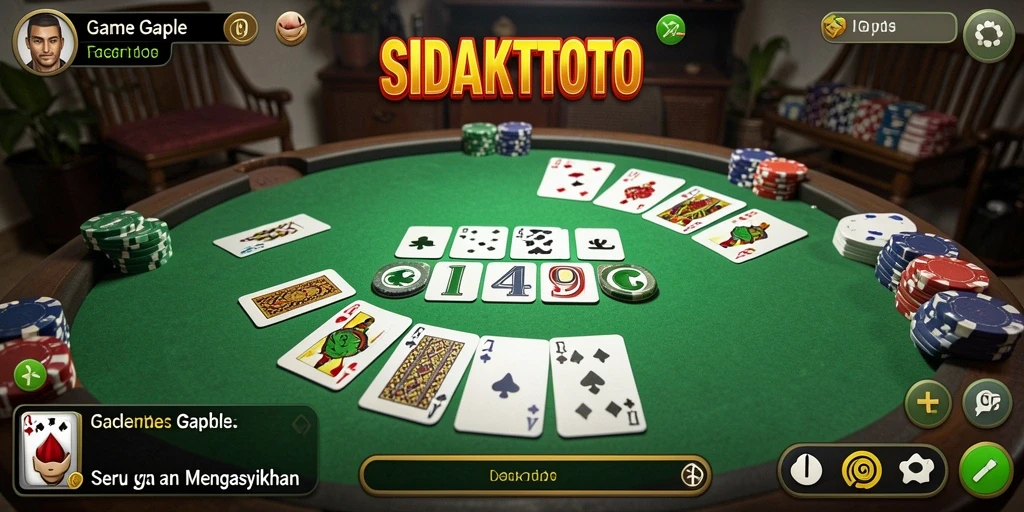Tampilan gameplay yang seru dalam permainan Gaple.