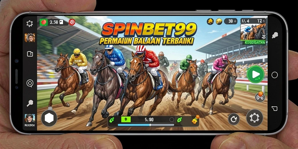 Screenshot dari gameplay balapan yang mengasyikkan di SPINBET99.