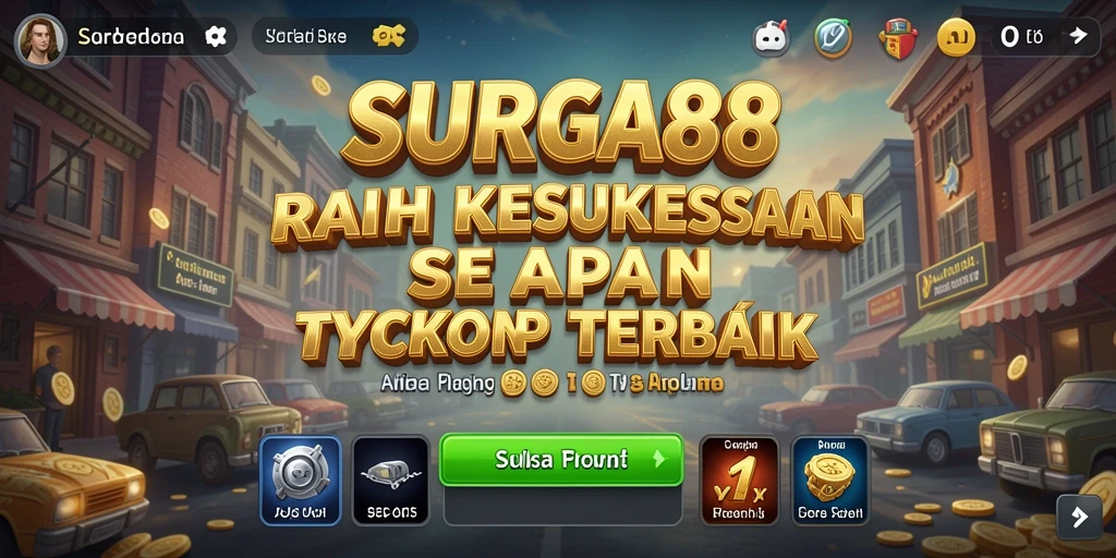 Tangkapan layar gameplay SURGA88 menampilkan aktivitas manajemen bisnis yang seru.